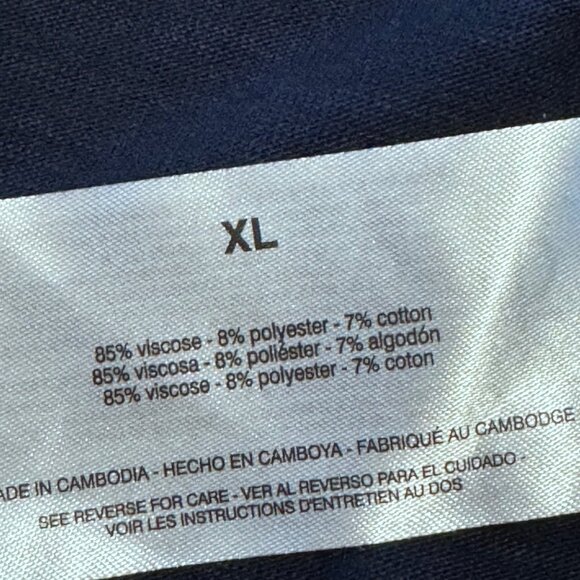 Womens T-Shirt XL Blue Jessica Simpson V-Neck Short Sleeve Pull Over X-Large - Picture 7 of 8